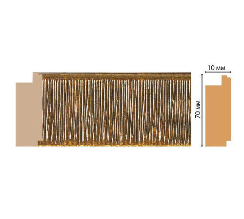 Молдинг DECOMASTER 108-17 70х10х2400 мм 108-17
