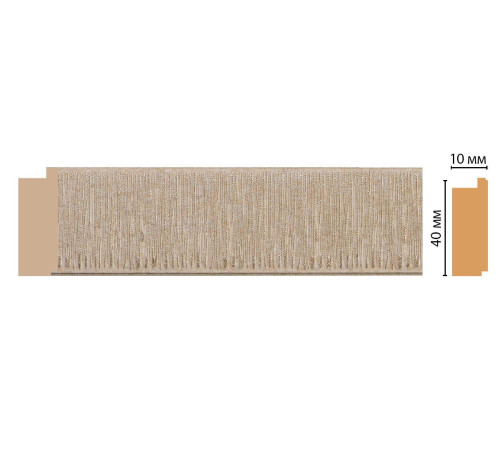 Молдинг DECOMASTER 109-18 40х10х2400 мм 109-18
