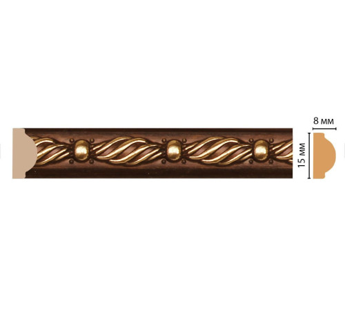 Молдинг DECOMASTER 130-51 ДМ 15х8х2400 мм 130-51 ДМ