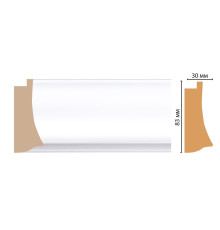 Багет Decomaster 552-114 ДМ 83х30х2900 мм 552-114 ДМ