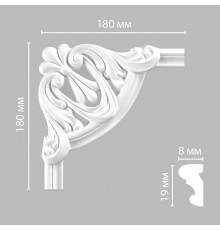Угловой элемент DECOMASTER 97100-1 180x180x18 мм 97100-1