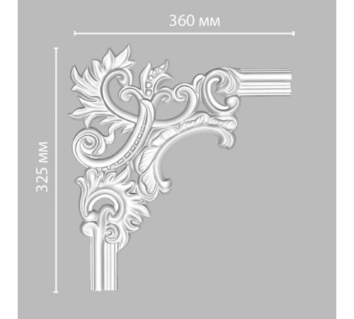 Угол декоративный DECOMASTER 360x325x25 мм 97803-2L