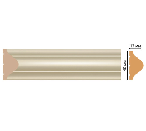 Молдинг DECOMASTER D002-61 ДМ 40х17х2400 мм D002-61 ДМ