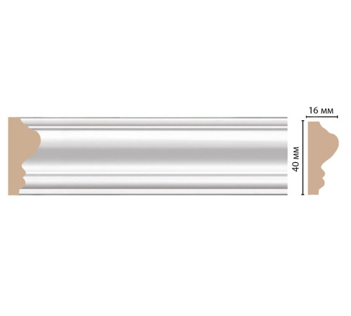 Молдинг DECOMASTER D030-114 ДМ 40х16х2400 мм D030-114 ДМ