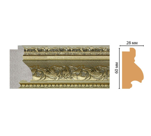 Багет из полистирола DECOMASTER FM10-4 60х25х2850 мм FM10-4