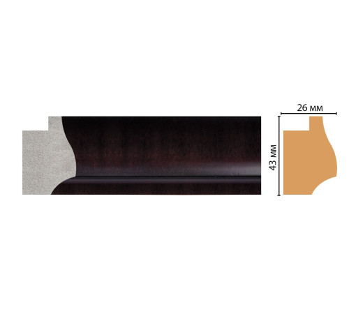 Багет из полистирола Decomaster FM20-2 43х25х2850 мм FM20-2
