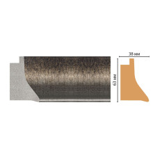 Багет из полистирола Decomaster FM21-2 63х38х2850 мм FM21-2