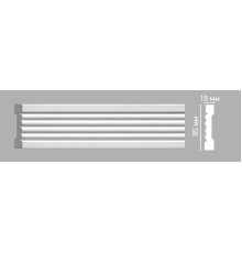 Молдинг гладкий DECOMASTER 85х18х2400 мм 97206