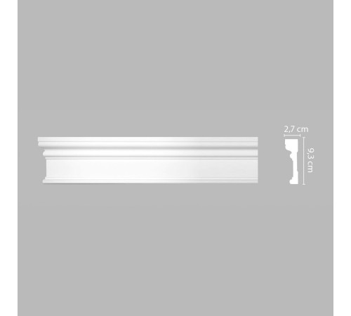 Молдинг гладкий DECOMASTER A029 полистирол 93х27х2000 мм A029