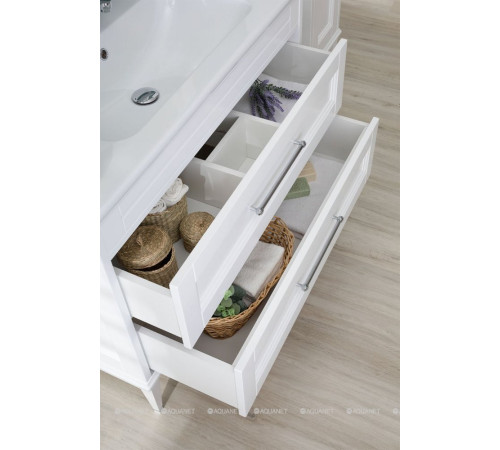 Тумба под раковину Aquanet Бостон М 100 белый матовый 00209678