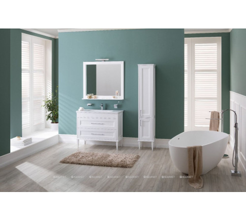 Тумба под раковину Aquanet Бостон М 100 белый матовый 00209678