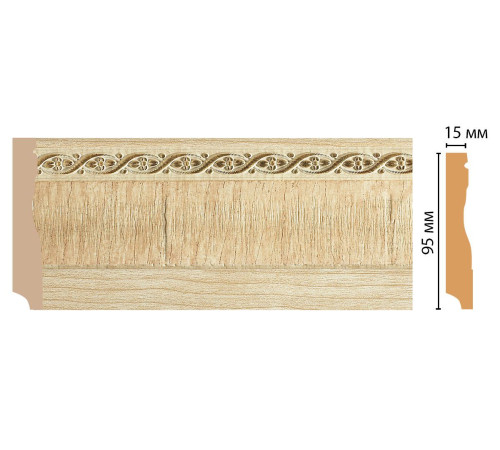 Плинтус напольный DECOMASTER 153-5 95х12х2400 мм 153-5