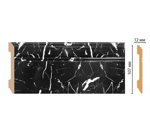Плинтус напольный DECOMASTER D105-78 ДМ 107х12х2400 мм D105-78 ДМ
