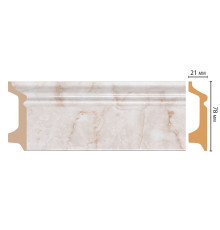 Плинтус напольный DECOMASTER из полистирола 78х21х2400 мм D122-80 ДМ