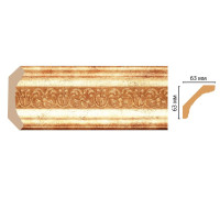 Плинтус потолочный DECOMASTER 168-126 62х62х2400 мм 168-126