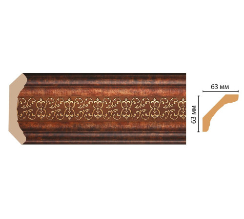 Плинтус потолочный DECOMASTER 168-767 62х62х2400 мм 168-767