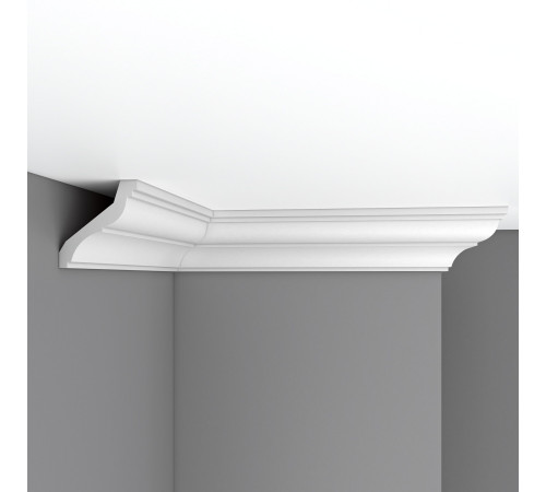 Плинтус потолочный DECOMASTER 96120F гибкий полиуретан 80х85х2400 мм 96120F