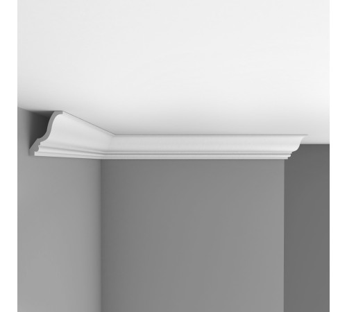 Плинтус потолочный DECOMASTER 96211 гладкий полиуретан 75х57х2400 мм 96211
