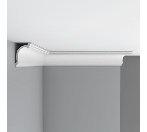 Плинтус потолочный гладкий Decomaster 105х70х2400 мм 96263