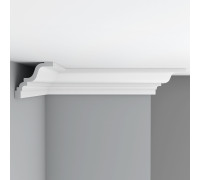 Плинтус потолочный гладкий Decomaster 135х142х2400 мм 96271