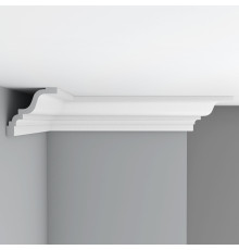 Плинтус потолочный гладкий Decomaster 135х142х2400 мм 96271