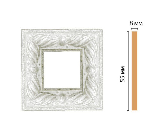 Вставка декоративная цветная Decomaster 55х55х8 мм 130-2-20
