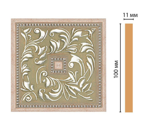 Вставка декоративная цветная DECOMASTER 100х100х11 мм полистирол 156-2-59