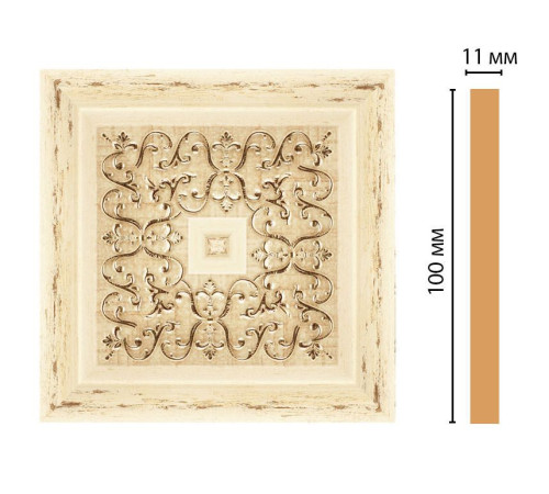 Вставка декоративная цветная Decomaster 100х100х11 мм 164-2-1028