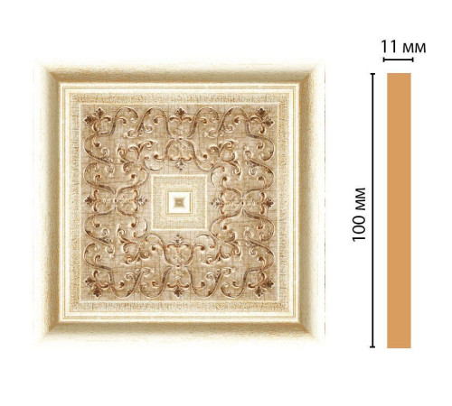 Вставка декоративная цветная Decomaster 100х100х11 мм 164-2-281