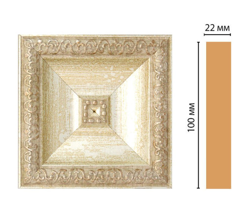 Вставка декоративная DECOMASTER D207 100x100x22 мм D207-281