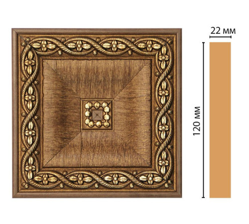 Вставка декоративная Decomaster D208-3 120x120x22 мм D208-3