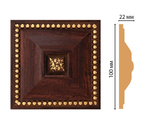 Вставка декоративная DECOMASTER D209 100х100х22 мм D209-1084