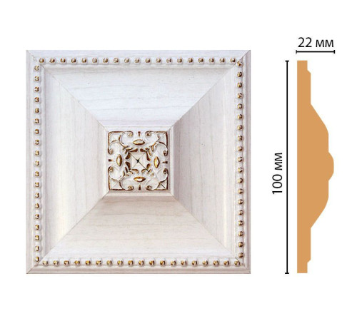 Вставка декоративная DECOMASTER D209 100х100х22 мм D209-118