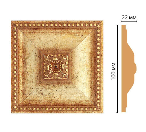 Вставка декоративная DECOMASTER D209 100х100х22 мм D209-126