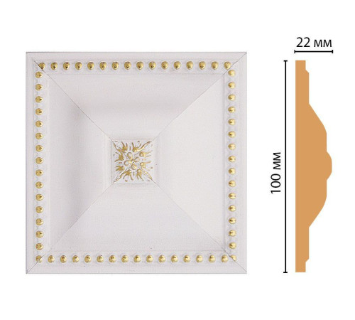Вставка декоративная Decomaster D209-54 100x100x22 мм D209-54
