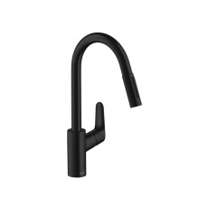 Смеситель для кухни Hansgrohe Focus M41 240 230 мм выдвижной излив черный матовый 31815670