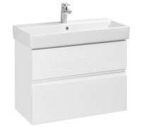 Тумба под раковину Roca Oleta подвесная 2 ящика 760x548x374 мм белый глянец A857640806