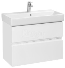 Тумба под раковину Roca Oleta подвесная 2 ящика 760x548x374 мм белый глянец A857640806