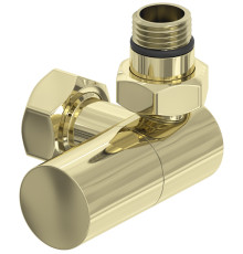 Вентиль регулировки температуры Сунержа 3D правый цилиндр НР G 1/2 - НГ G 3/4 шампань глянцевая 020-1403-1234