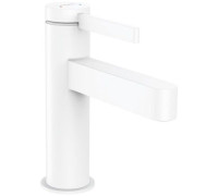Смеситель для раковины hansgrohe Finoris 100 однорычажный с клапаном Push-Open матовый белый 76010700