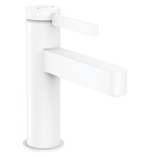 Смеситель для раковины hansgrohe Finoris 100 однорычажный с клапаном Push-Open матовый белый 76010700
