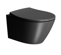 Унитаз подвесной безободковый GSI Modo Swirlflush 520x370 мм черный матовый Ardesia 9816FR526