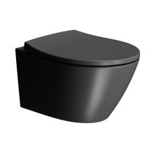 Унитаз подвесной безободковый GSI Modo Swirlflush 520x370 мм черный матовый Ardesia 9816FR526