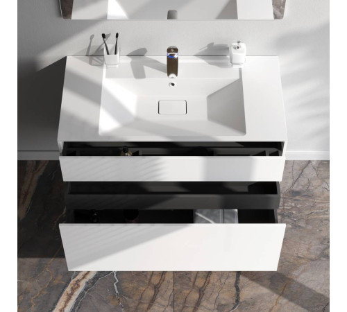 Тумба под раковину подвесная AM.PM Inspire V2.0 100 см 3 ящика белый матовый M50AFHX1003WM