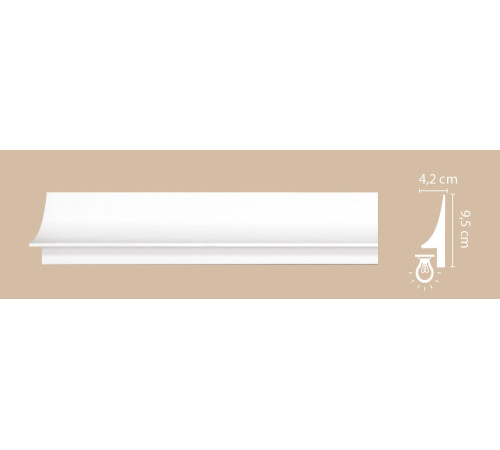 Плинтус напольный DECOMASTER A207 95х42х2000 мм A207