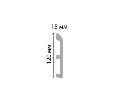 Плинтус напольный DECOMASTER A026 120х18х2000 мм A026