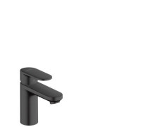 Смеситель для раковины Hansgrohe Vernis Blend 100 однорычажный со сливным гарнитуром матовый черный 71551670