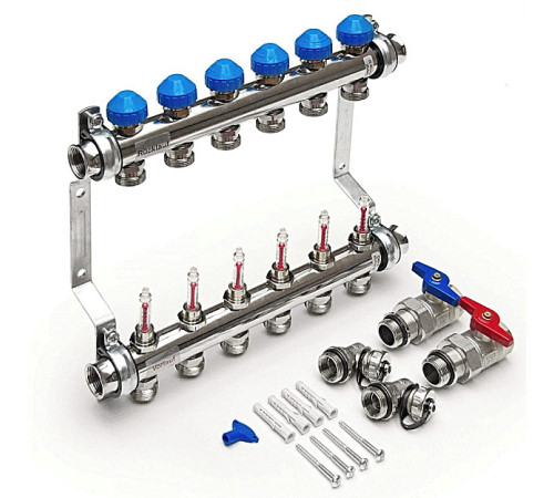 Коллекторная группа Watts HKVT34 03 контура 3/4 Евроконус 10029003