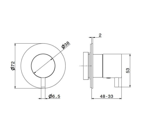 Смеситель для душа Newform X-STEEL 316 встраиваемый внешняя часть переключателя PVD brushed gun metal 67671EX.59.064