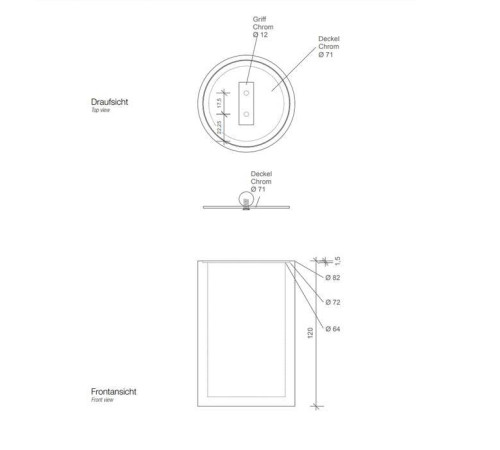 Баночка универсальная Decor Walther Stone DMD M 13x8 см белый/хром 0971354
